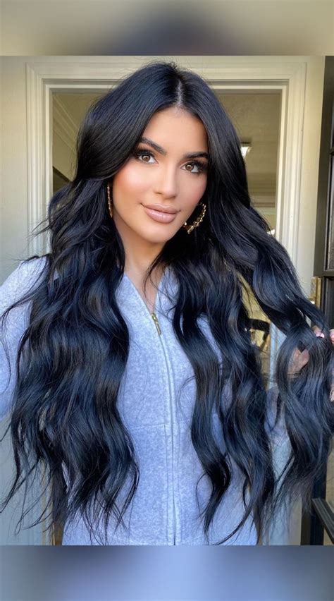 Whether Straight Or Wavy This Long Layered Deep Black Hair Is Sure To