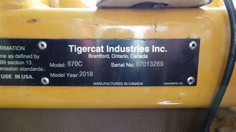 2018 Tigercat 870C Supply Post Canada S 1 Heavy Construction