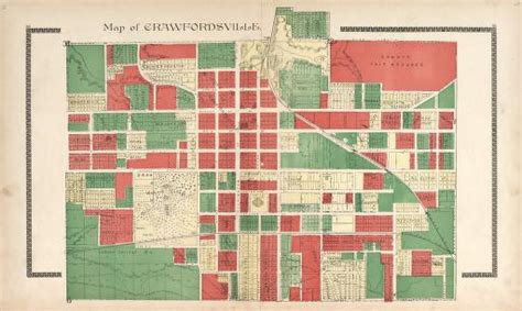 Map Of Crawfordsville Library Of Congress