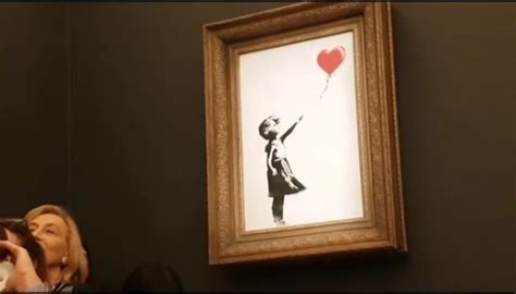 Vidéo Une œuvre De Banksy Sautodétruit Après Avoir été Vendue Aux