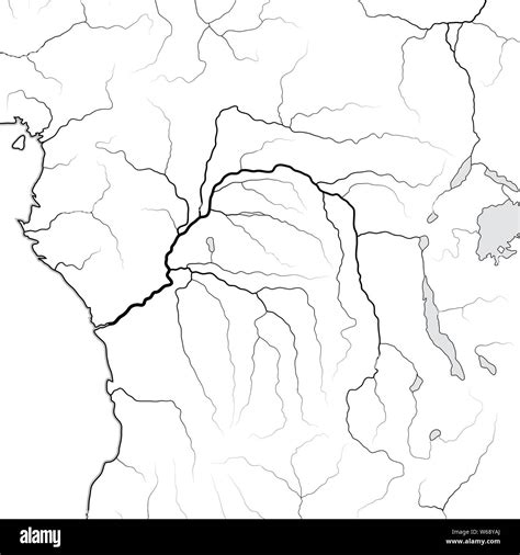 Mapa Mundial De La Cuenca Del Río Congo El África Ecuatorial África