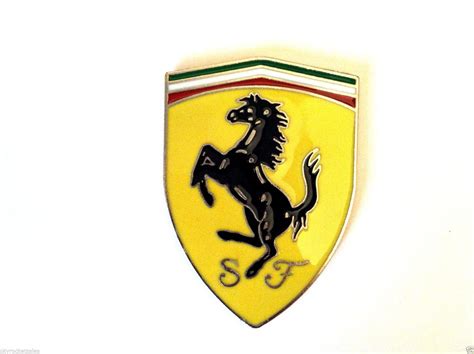 Ferrari Car Horse Emblem Shield Yellow Metal Emblems Logo Badges Us