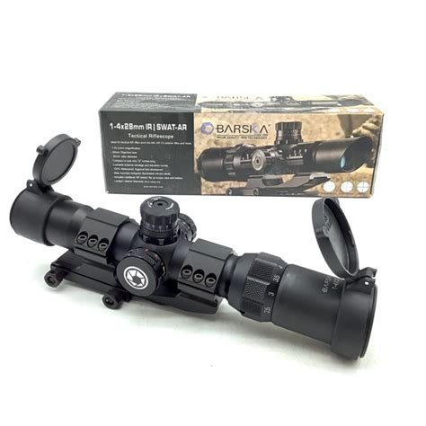 Barska Swat Ar 1 4 X 28 Mm Tactical Riflescope With Mil Dot Reticle