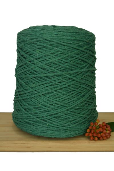 Coloured 1ply Cotton Warping Macrame Crochet String 15mm Jade