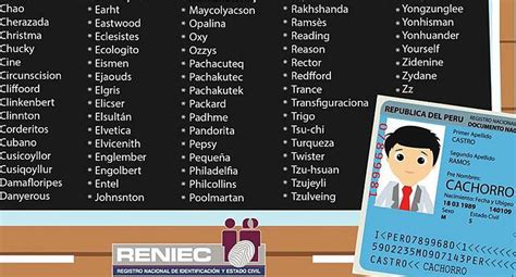 Esta Es La Nueva Lista De Nombres Raro Y únicos En Perú Según Reniec