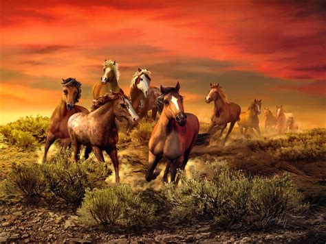 Roberta Wesley Herd Animals Horses Art Nature