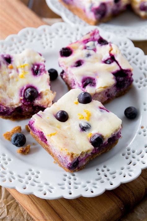 Lemon Blueberry Cheesecake Bars Sally S Baking Addiction