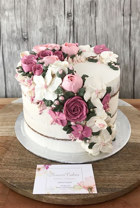 Buttercream Cake Flower Cake Design Birthday Cake With Flowers Floral Cake Design