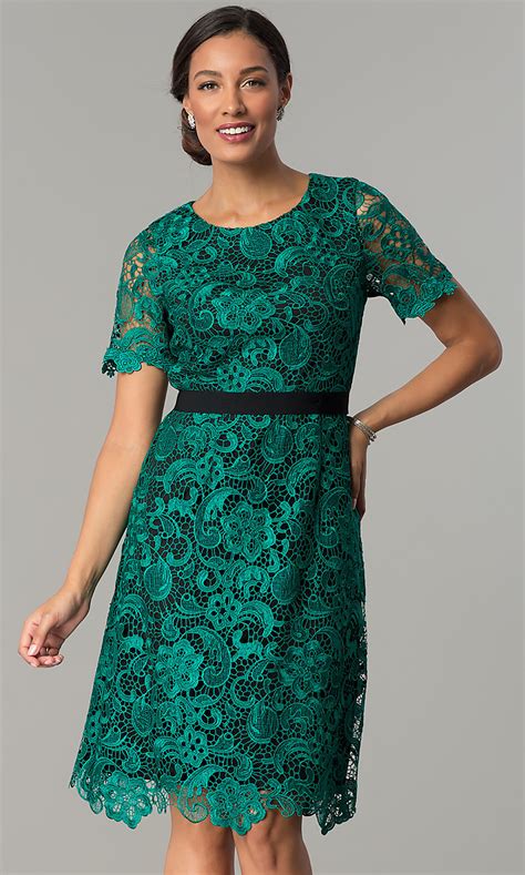 Check out our emerald green dress selection for the very best in unique or custom, handmade pieces from our dresses shops. Short Lace Emerald Green Wedding-Guest Party Dress