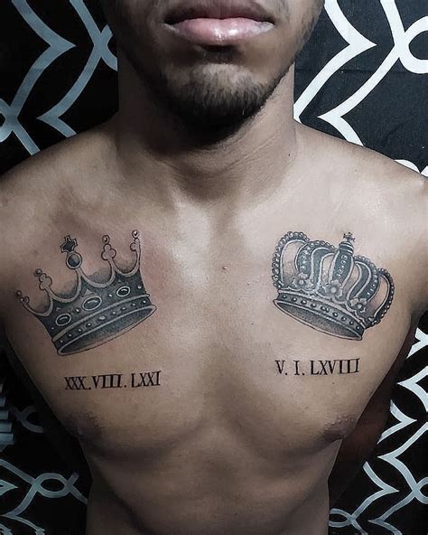 Crown Tattoos On Chest