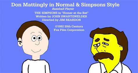 Don Mattingly In Both Normal And Simpsons Style By Mjegameandcomicfan89