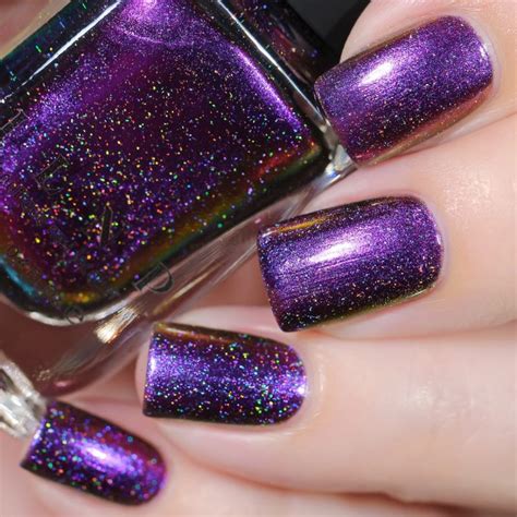 Tilted H Purple To Orange Holographic Ultra Chrome Nail Polish By Ilnp