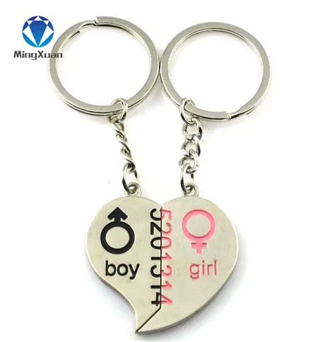 Mingxuan 1pair Couple Keychain Key Hearts 5201314 Loves Key Chain