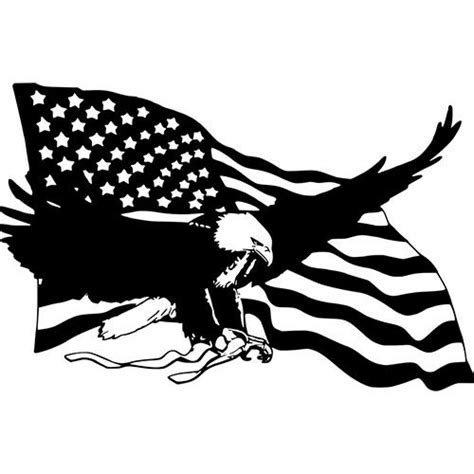 Vinyl Sticker Decal Bald Eagle American Flag Wall Car