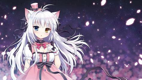Free Download Hd Wallpaper Anime Anime Girls Cat Girl Heterochromia