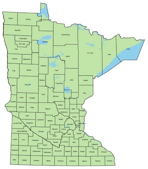 Large Administrative Map Of Minnesota Minnesota State Usa Maps Of