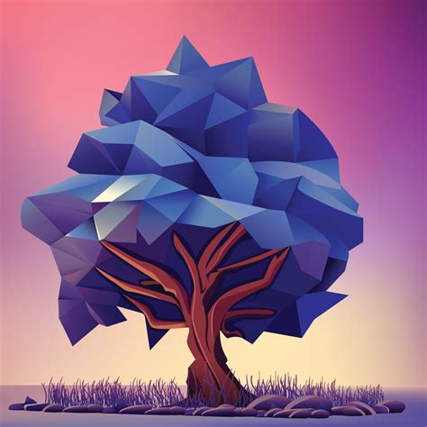 Low Poly Tree Abstract 22182149 Vector Art At Vecteezy