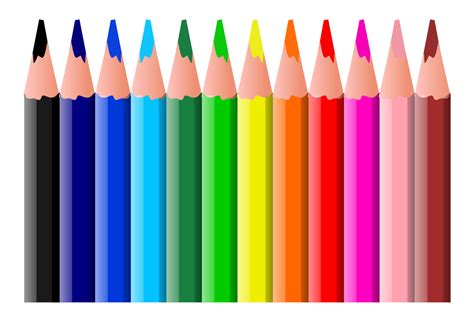 Onlinelabels Clip Art Coloured Pencils