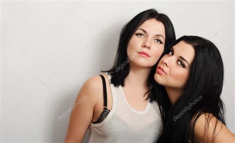 Beautiful Sexy Brunette Lesbians Stock Photo By Badger