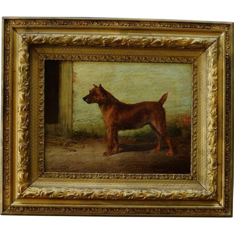 Antique Dog Painting Of An Irish Terrier ~ By William Henry Hamilton