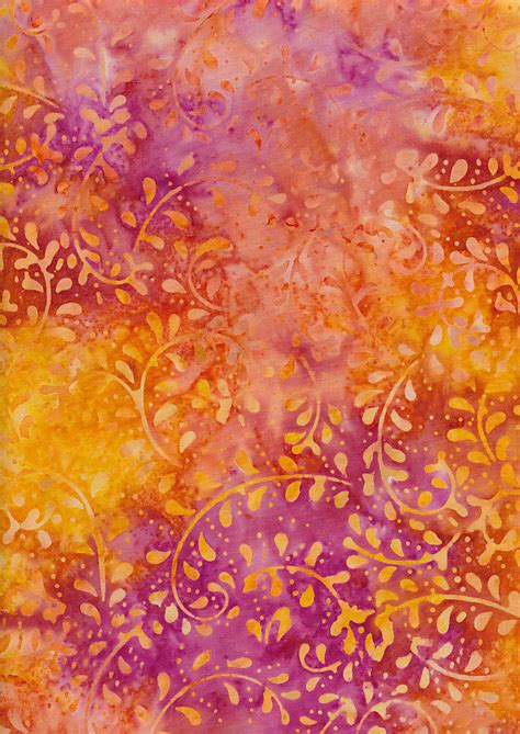 Batik Ombre Fabric In Orange Tones Half Meter Etsy