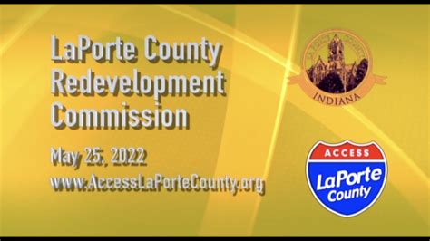 Laporte County Redevelopment Commission May 25 2022 Youtube