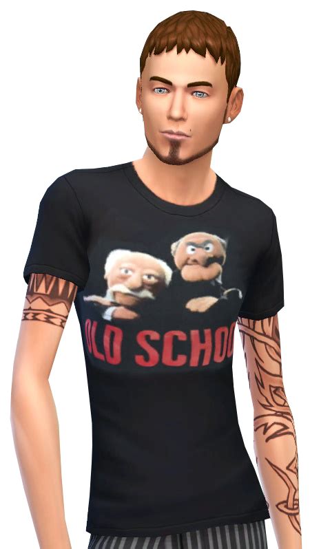 Annetts Sims 4 Welt Black Shirt For Men
