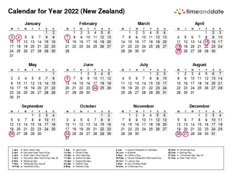 New Zealand Calendars With Holidays 2022 Calendar Andorra With