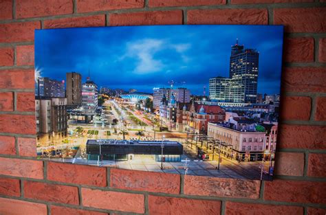 Zdjęć lotnicze, ortofotomapy, modele 3d. Obraz na płótnie - Katowice centrum - Spodek | Obraz na ...