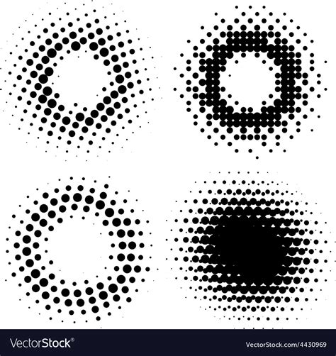 Halftone Radial Elements Royalty Free Vector Image