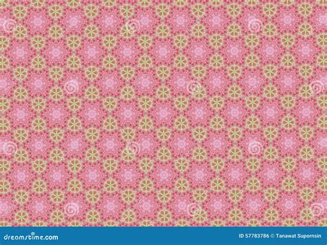 Pink Flower Pattern Wallpaper Stock Illustration Illustration Of