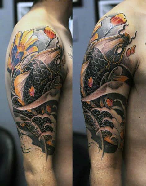 50 Koi Fish Tattoo Designs For Men Japanese Symbol Of