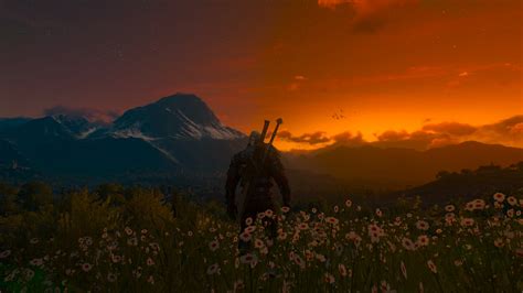Desktop Wallpaper The Witcher 3 Wild Hunt Video Game Sunset