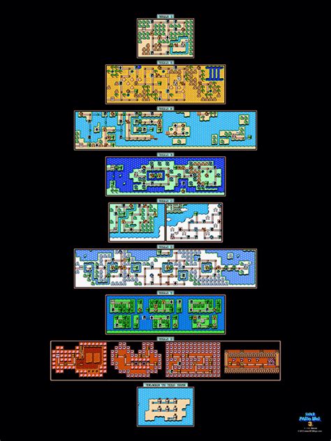 Super Mario Brothers 3 All Overworlds 18" x 24" Poster