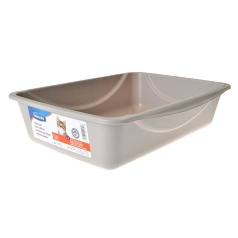 Does your cat throw litter like confetti? Petmate Petmate Litter Pan - Gray Litter Pans & Covers