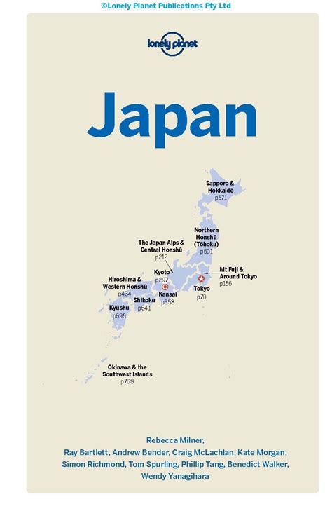 Lonely Planet Japan Rebecca Milner Ray Bartlett