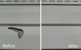 How to repair a hole in vinyl siding. Vinyl Siding and Window Casing Repair