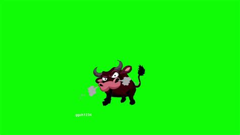 Royalty Free Angry Cartoon Bull In Green Screen Youtube