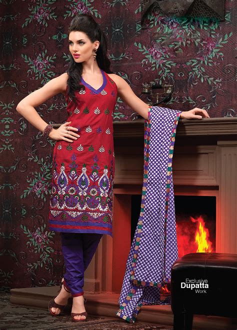 Exclusive Cotton Embroidered Partywear Salwar Suit With Heavy Worked
