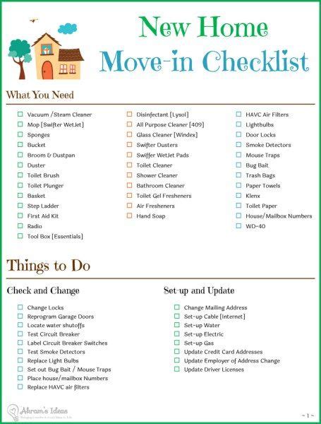 Make Sure To Use This Checklist When Moving Into Your New Home