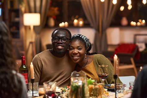Premium Photo Portrait Of Happy African Couple Smiling At Camera
