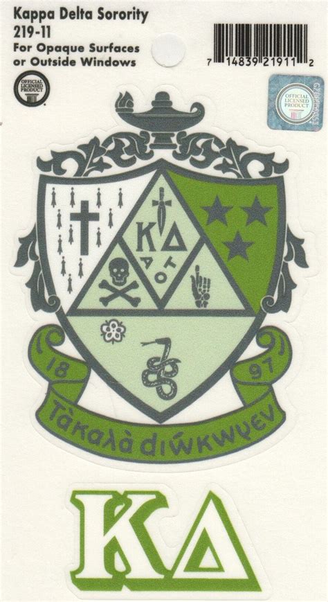 Stickers Kappa Delta Crest Kappa Delta Delta Sorority Kappa