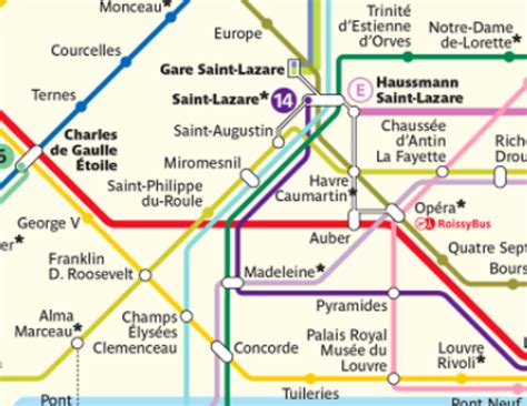 Gare De L Est Tour Eiffel Metro - Métro le plus proche du terminus Haussman St Lazare à Paris Ligne E RER