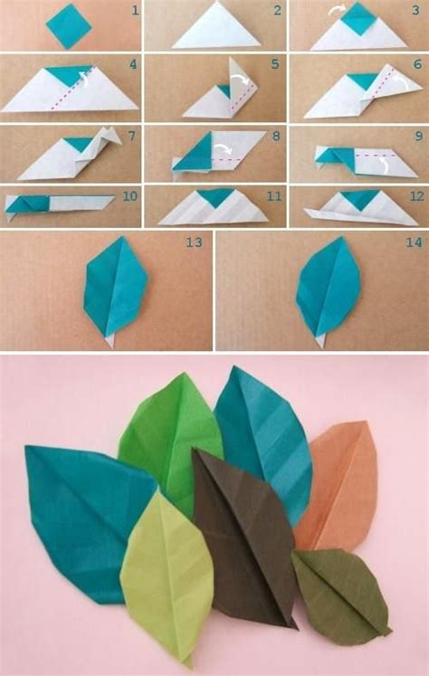 Origami Leaves Paper Crafts Origami Diy Origami Origami
