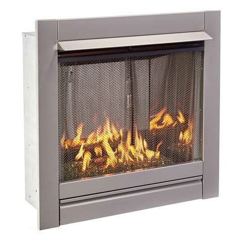 Duluth Forge Vent Free Stainless Outdoor Gas Fireplace Insert With