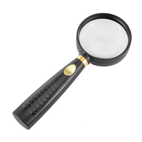 50mm 10x Handheld Book Reading Magnifying Glass Lens Magnifier Black