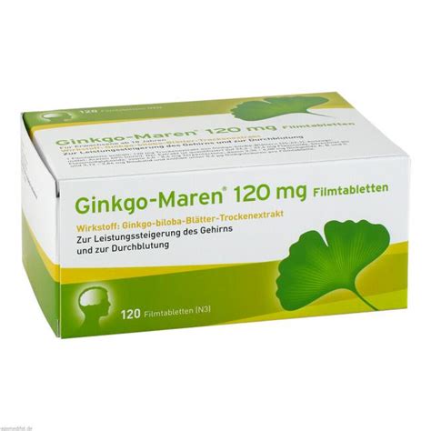 GINKGO-MAREN 120 mg Filmtabletten (120 St) Preisvergleich, PZN 9206677