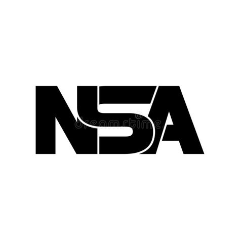 Letter Nsa Simple Monogram Logo Icon Design Stock Vector