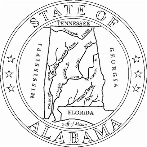 Coloring Pages Of Alabama State Flag Kirkhoytkaseem Coloring Pages