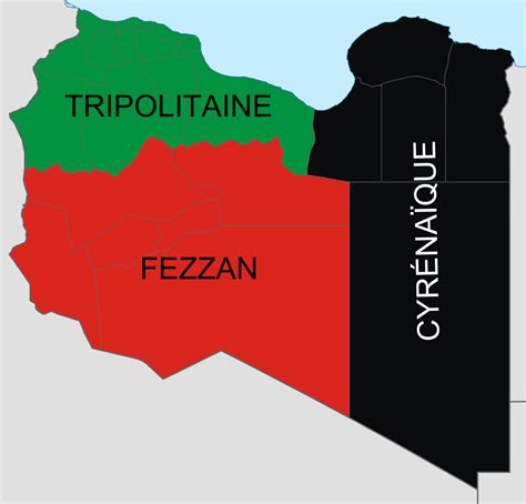 Libye - régions • Carte • PopulationData.net